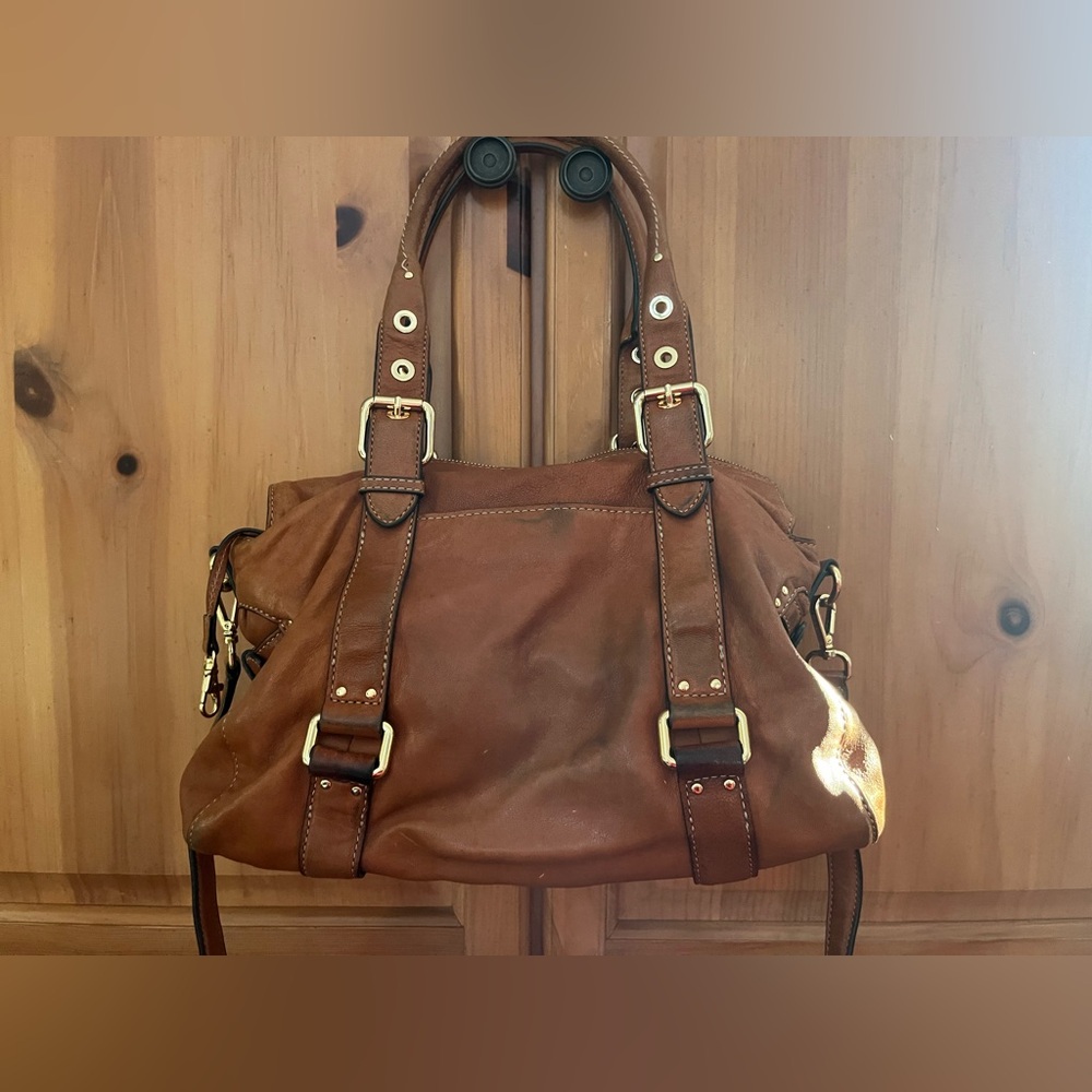 Michael Kors soft camel leather handbag/crossbody